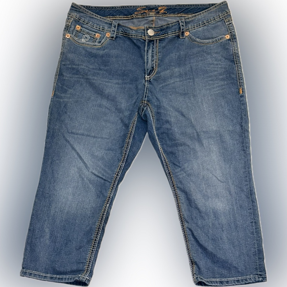 Seven7 Luxe Cropped Jeans Women’s Plus Size 22 Stretch Denim